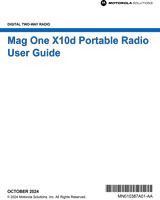 Mag One X10d Portable Radio User Guide