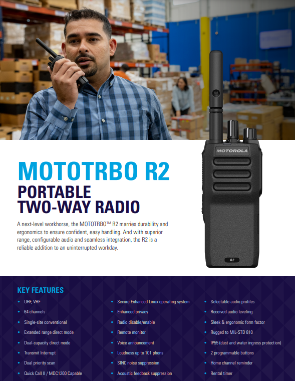 MOTOTRBO R2 Datasheet Thumbnail