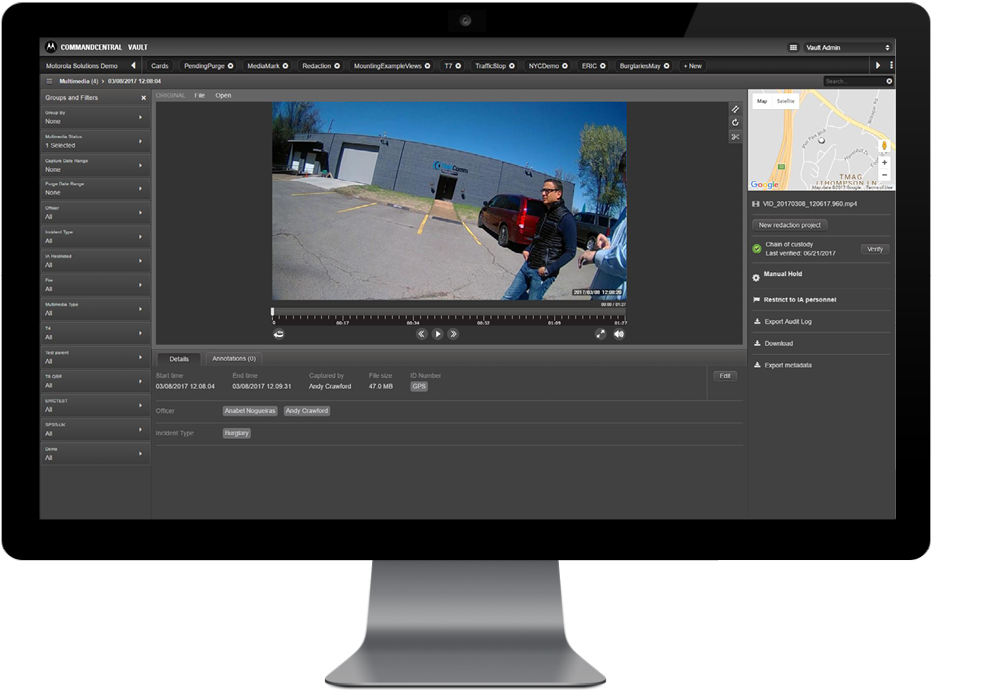 CommandCentral Vault Digital Evidence Management