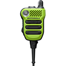 XVE500 DIV 1 Remote Speaker Mic, High Impact Green With Knob, UL